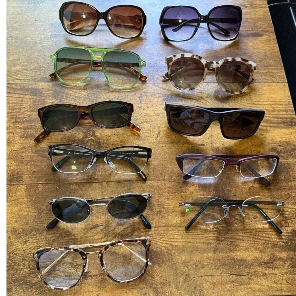 Givenchy Lacoste Warby Parker Sunglasses Eyeglasses Lot 11pc Unisex Multi Mixed